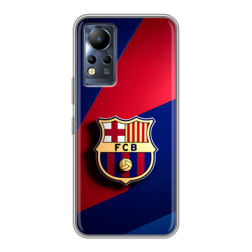Силиконовый чехол на Infinix Note 12 с принтом Барселона Barcelona