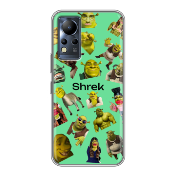 Силиконовый чехол на Infinix Note 12 с принтом Шрек Shrek Силиконовый чехол на Infinix Note 12 с принтом Шрек Shrek