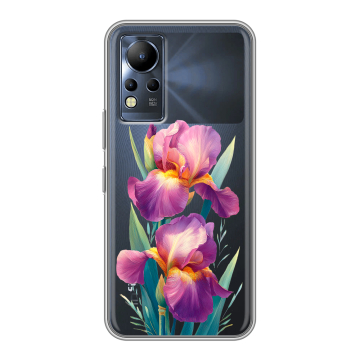 Силиконовый чехол на Infinix Note 12 с принтом Цветы орхидеи Силиконовый чехол на Infinix Note 12 с принтом Цветы орхидеи