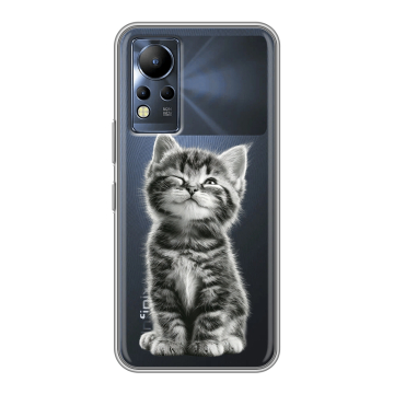 Силиконовый чехол на Infinix Note 12 с принтом Котенок