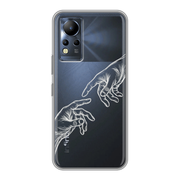 Силиконовый чехол на Infinix Note 12 с принтом Сотворение мира Силиконовый чехол на Infinix Note 12 с принтом Сотворение мира
