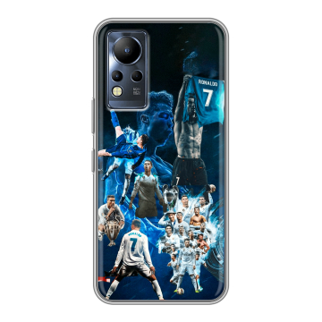 Силиконовый чехол на Infinix Note 12 с принтом Реал Роналдо