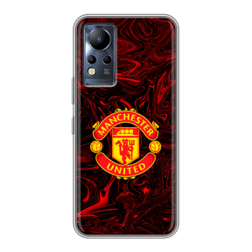 Силиконовый чехол на Infinix Note 12 с принтом Manchester United Силиконовый чехол на Infinix Note 12 с принтом Manchester United