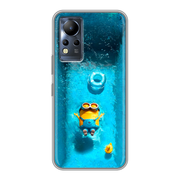 Силиконовый чехол на Infinix Note 12 с принтом Миньоны