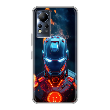 Силиконовый чехол на Infinix Note 12 с принтом IronMan Железный человек