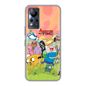 Силиконовый чехол на Infinix Note 12 с принтом Adventure time Время приключений Силиконовый чехол на Infinix Note 12 с принтом Adventure time Время приключений