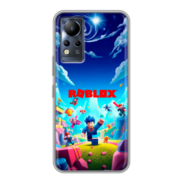 Силиконовый чехол на Infinix Note 12 с принтом Roblox Роблокс