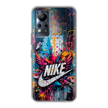Силиконовый чехол на Infinix Note 12 с принтом Nike Найк