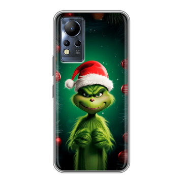 Силиконовый чехол на Infinix Note 12 с принтом Гринч Новый год Рождество Силиконовый чехол на Infinix Note 12 с принтом Гринч Новый год Рождество