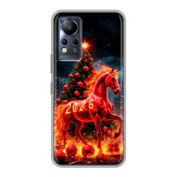 Силиконовый чехол на Infinix Note 12 с принтом Новый год Силиконовый чехол на Infinix Note 12 с принтом Новый год