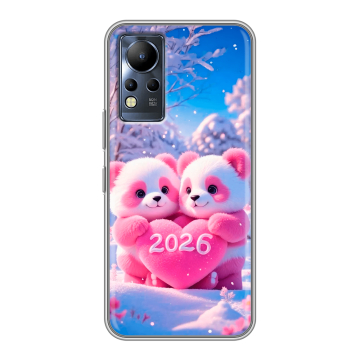 Силиконовый чехол на Infinix Note 12 с принтом Новый год Силиконовый чехол на Infinix Note 12 с принтом Новый год
