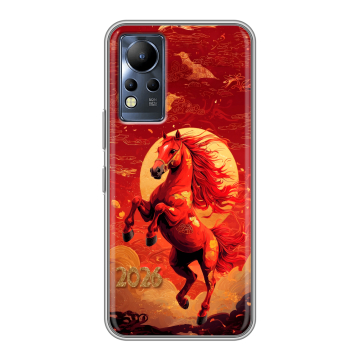 Силиконовый чехол на Infinix Note 12 с принтом Новый год Силиконовый чехол на Infinix Note 12 с принтом Новый год