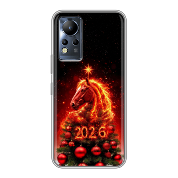 Силиконовый чехол на Infinix Note 12 с принтом Новый год Силиконовый чехол на Infinix Note 12 с принтом Новый год
