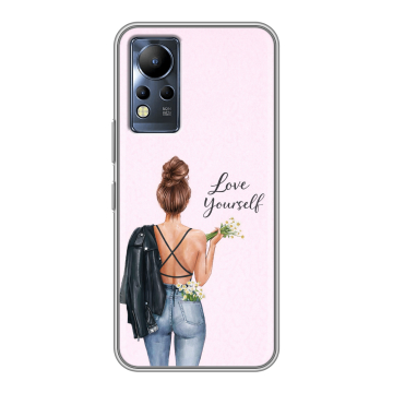 Силиконовый чехол на Infinix Note 12 с принтом женский Силиконовый чехол на Infinix Note 12 с принтом женский
