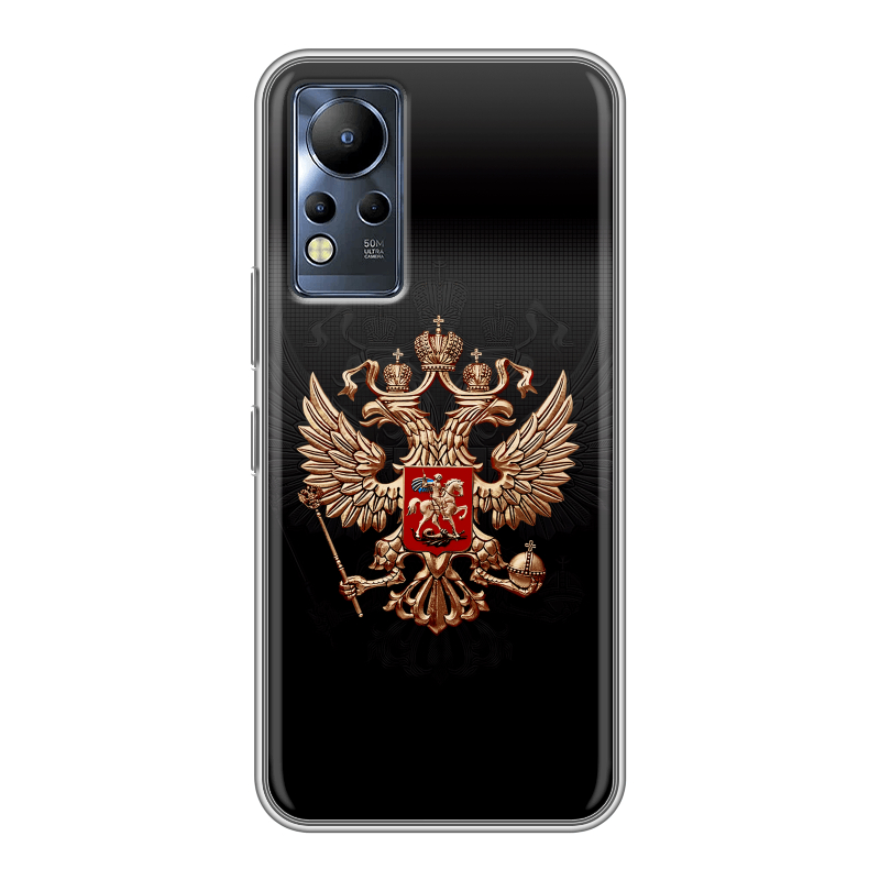Силиконовый чехол на Infinix Note 12 с принтом Герб России Силиконовый чехол на Infinix Note 12 с принтом Герб России