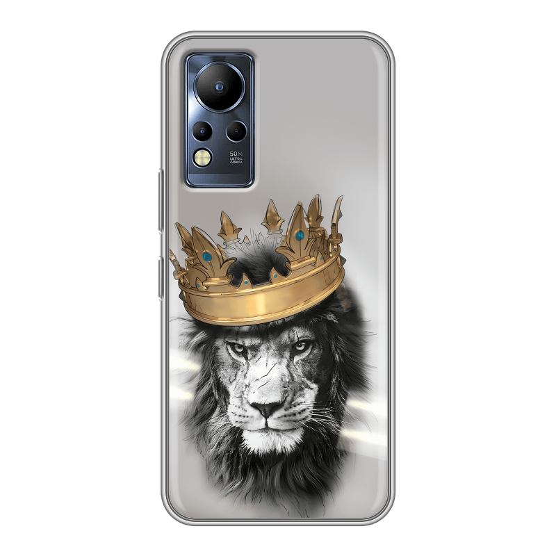Силиконовый противоударный чехол на Infinix Note 12 с принтом Лев с короной Силиконовый противоударный чехол на Infinix Note 12 с принтом Лев с короной