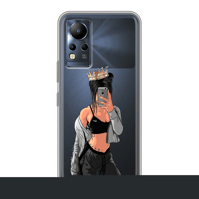 Силиконовый противоударный чехол на Infinix Note 12 с принтом Женские принты Силиконовый противоударный чехол на Infinix Note 12 с принтом Женские принты