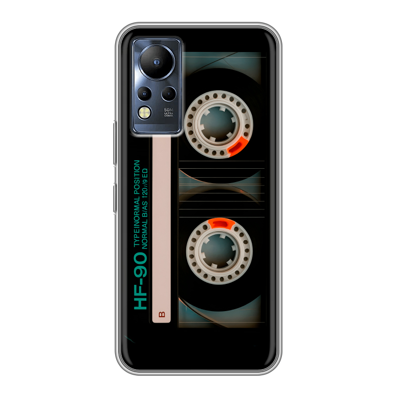 Силиконовый противоударный чехол на Infinix Note 12 с принтом Кассета Силиконовый противоударный чехол на Infinix Note 12 с принтом Кассета