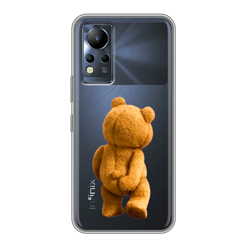 Силиконовый чехол на Infinix Note 12 с принтом Медведь Силиконовый чехол на Infinix Note 12 с принтом Медведь