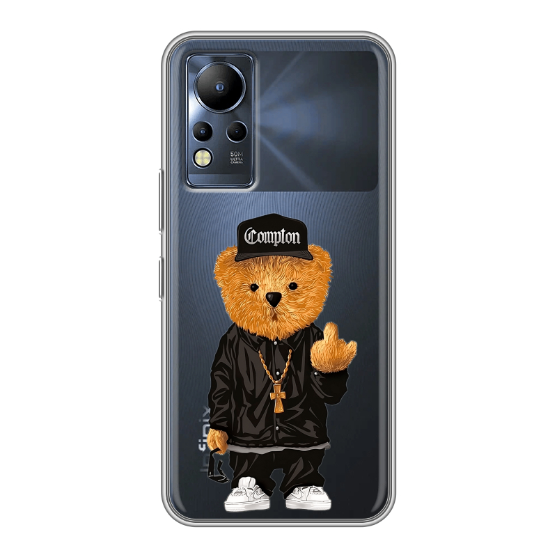 Силиконовый противоударный чехол на Infinix Note 12 с принтом Плюшевый медведь Силиконовый противоударный чехол на Infinix Note 12 с принтом Плюшевый медведь