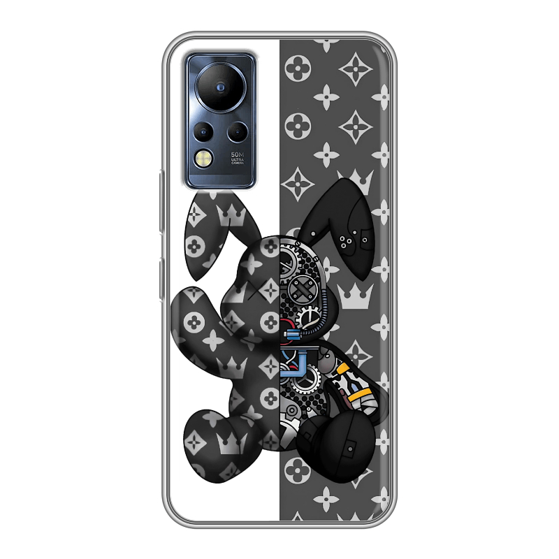Силиконовый противоударный чехол на Infinix Note 12 с принтом Луи робот Силиконовый противоударный чехол на Infinix Note 12 с принтом Луи робот