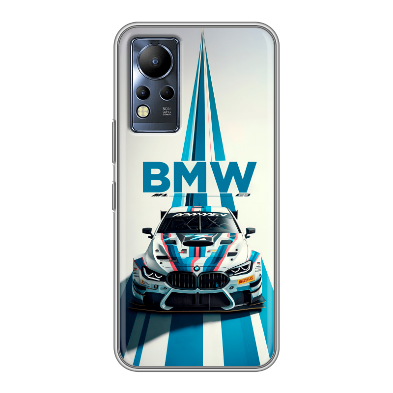 Силиконовый чехол на Infinix Note 12 с принтом БМВ BMW Силиконовый чехол на Infinix Note 12 с принтом БМВ BMW