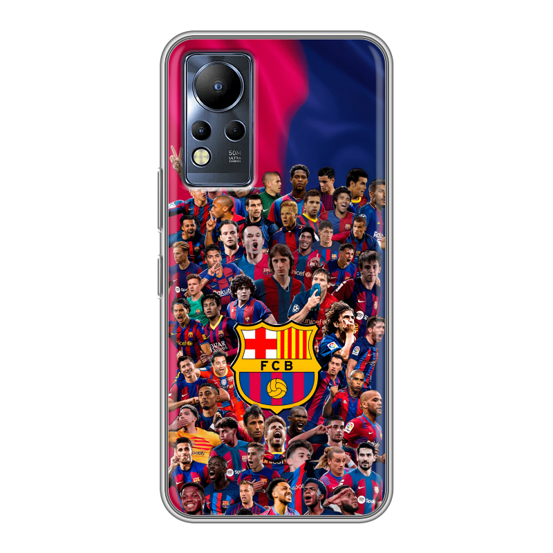 Силиконовый противоударный чехол на Infinix Note 12 с принтом Барселона Barcelona Силиконовый противоударный чехол на Infinix Note 12 с принтом Барселона Barcelona