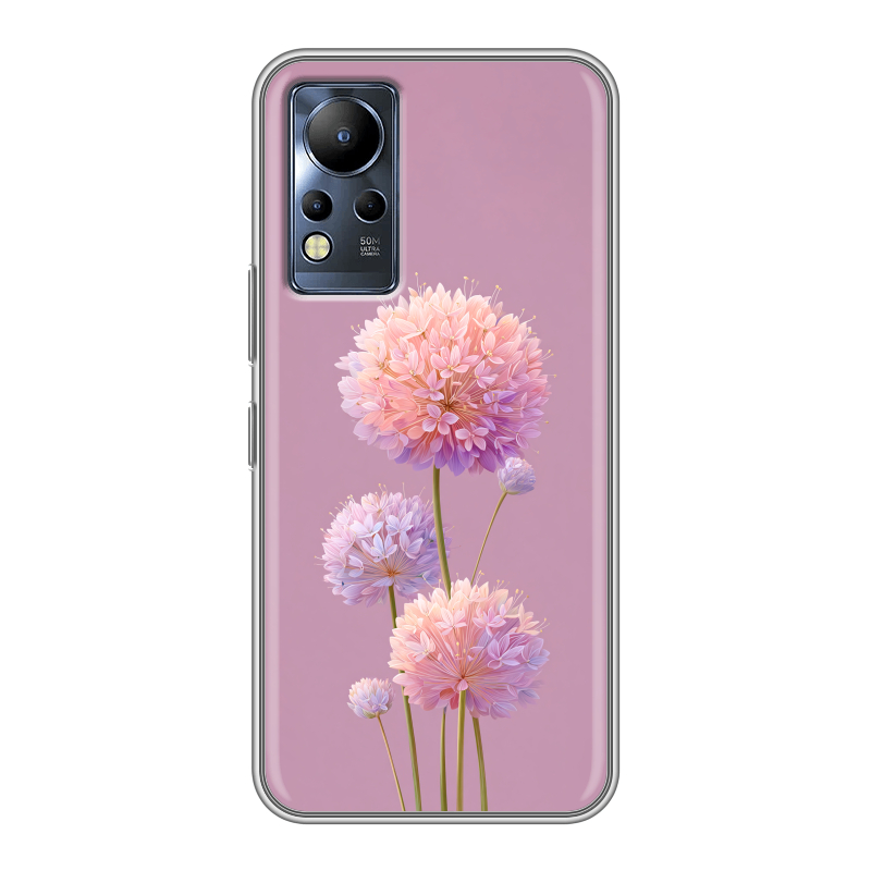 Силиконовый противоударный чехол на Infinix Note 12 с принтом Цветы Силиконовый противоударный чехол на Infinix Note 12 с принтом Цветы