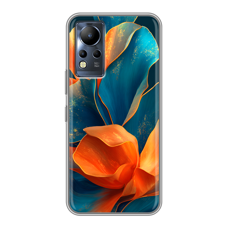 Силиконовый чехол на Infinix Note 12 с принтом Цветы Силиконовый чехол на Infinix Note 12 с принтом Цветы