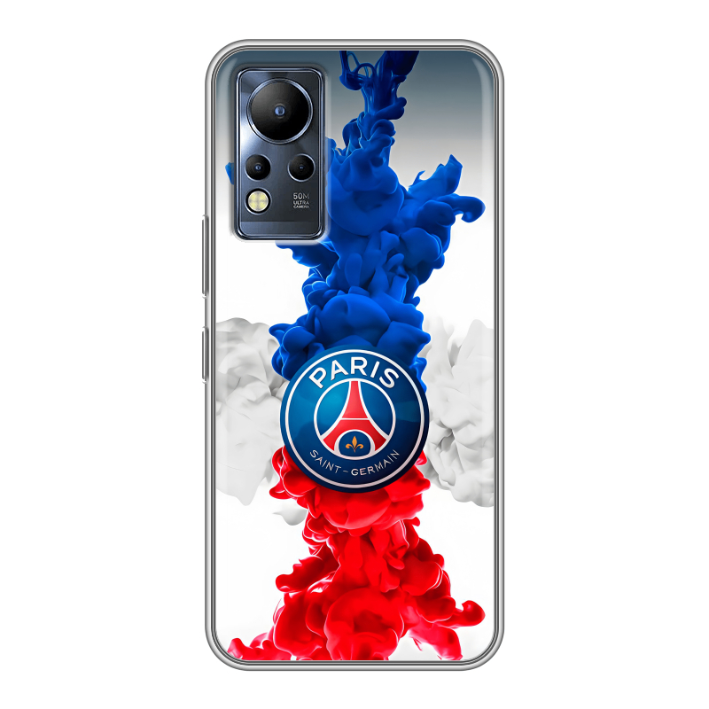 Силиконовый чехол на Infinix Note 12 с принтом PSG ПСЖ Силиконовый чехол на Infinix Note 12 с принтом PSG ПСЖ