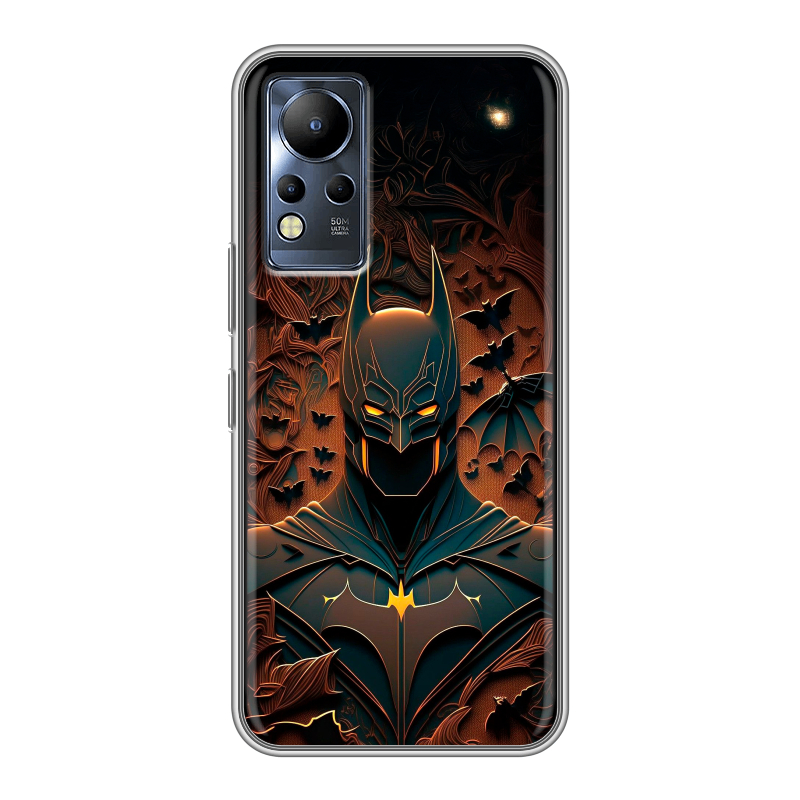 Силиконовый противоударный чехол на Infinix Note 12 с принтом Batman Бэтмен Силиконовый противоударный чехол на Infinix Note 12 с принтом Batman Бэтмен