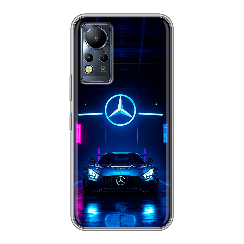 Силиконовый чехол на Infinix Note 12 с принтом Mercedes Мерседес Силиконовый чехол на Infinix Note 12 с принтом Mercedes Мерседес