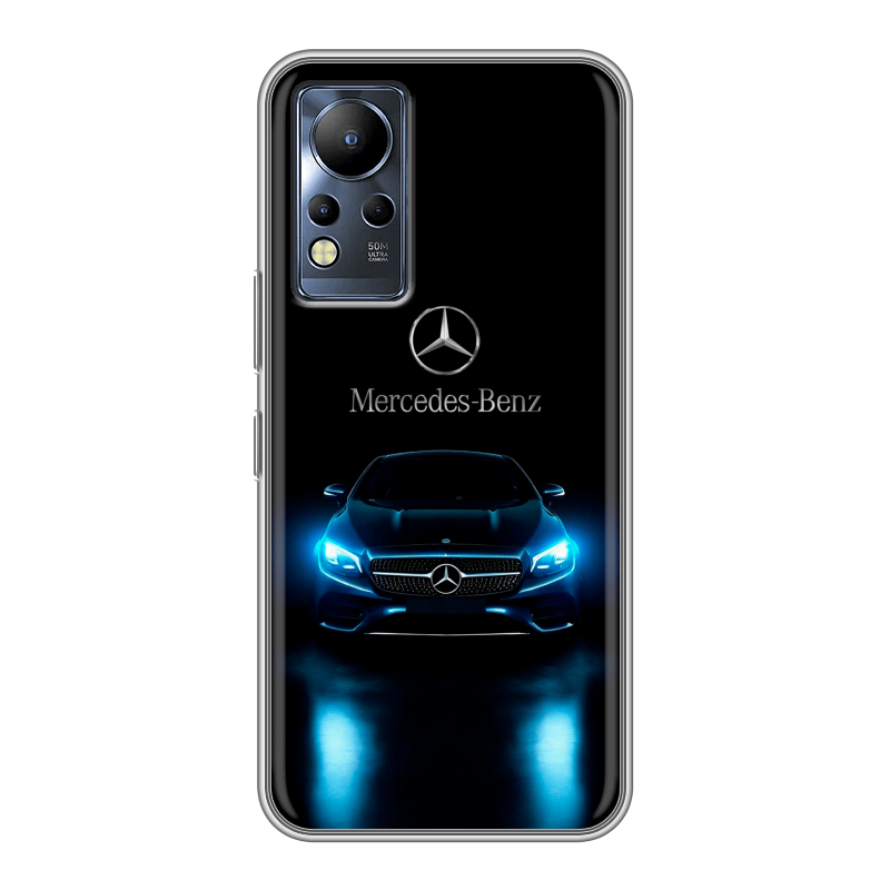 Силиконовый противоударный чехол на Infinix Note 12 с принтом Mercedes Мерседес Силиконовый противоударный чехол на Infinix Note 12 с принтом Mercedes Мерседес