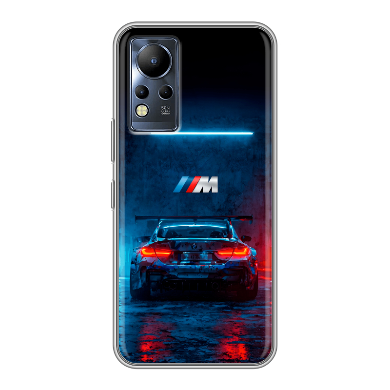 Силиконовый противоударный чехол на Infinix Note 12 с принтом BMW БМВ Силиконовый противоударный чехол на Infinix Note 12 с принтом BMW БМВ