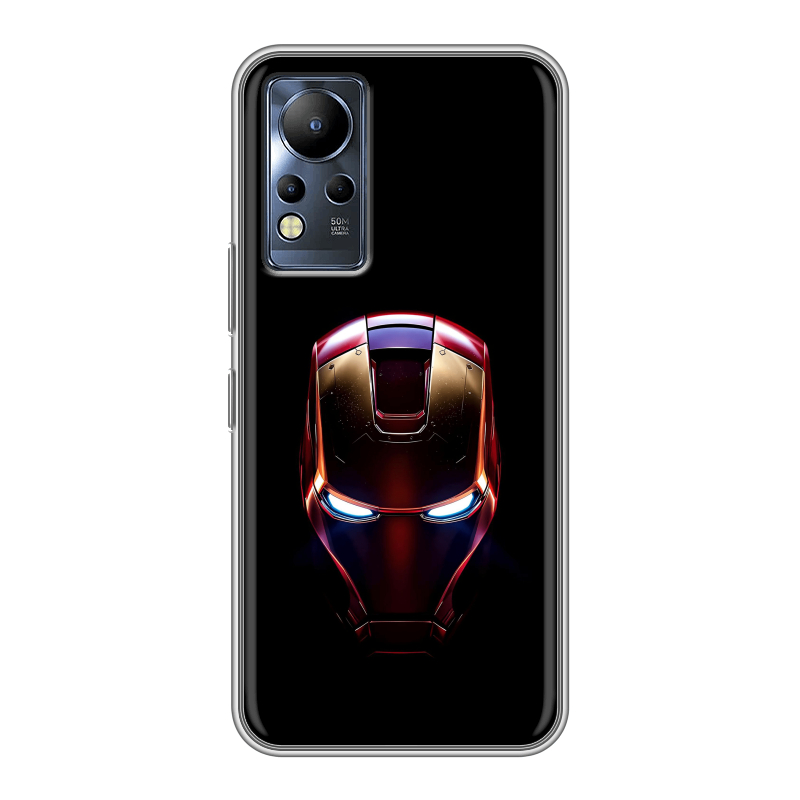 Силиконовый противоударный чехол на Infinix Note 12 с принтом IronMan Железный человек Силиконовый противоударный чехол на Infinix Note 12 с принтом IronMan Железный человек