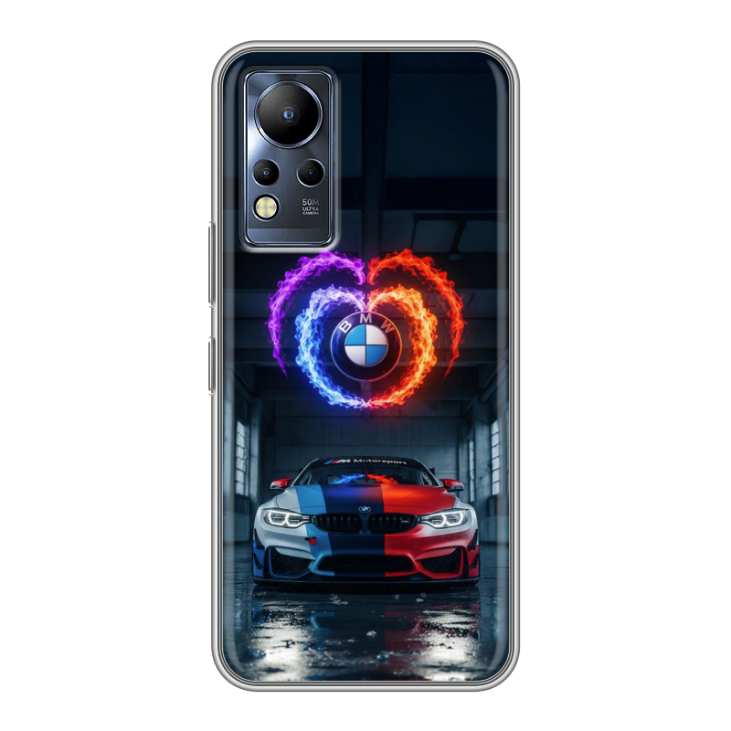 Силиконовый чехол на Infinix Note 12 с принтом BMW БМВ Силиконовый чехол на Infinix Note 12 с принтом BMW БМВ