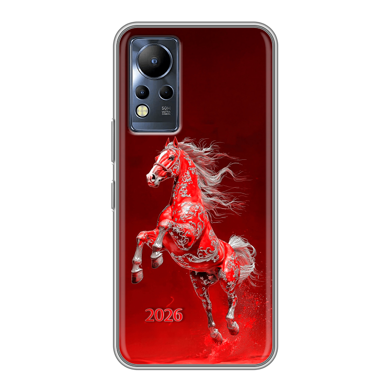 Силиконовый чехол на Infinix Note 12 с принтом Новый год Силиконовый чехол на Infinix Note 12 с принтом Новый год