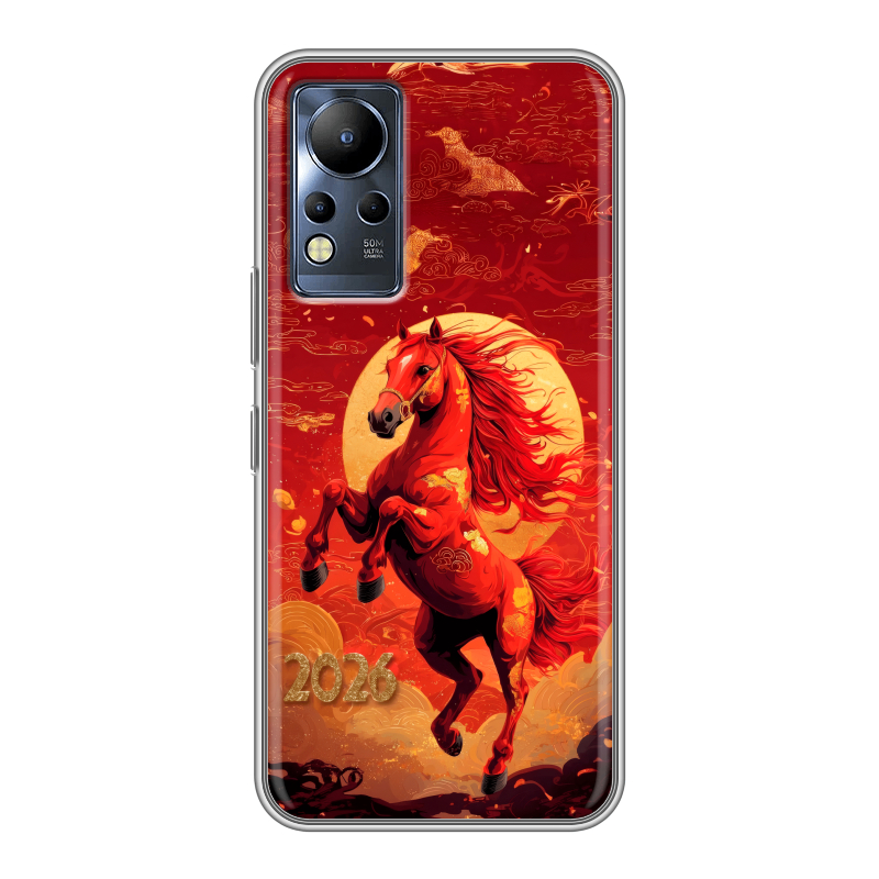 Силиконовый чехол на Infinix Note 12 с принтом Новый год Силиконовый чехол на Infinix Note 12 с принтом Новый год