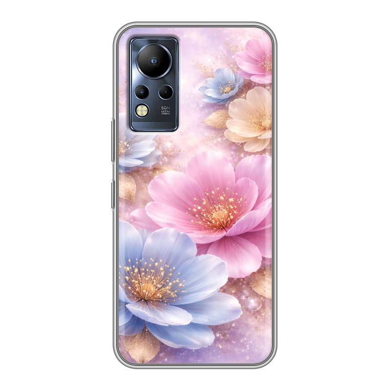 Силиконовый противоударный чехол на Infinix Note 12 с принтом женский Силиконовый противоударный чехол на Infinix Note 12 с принтом женский
