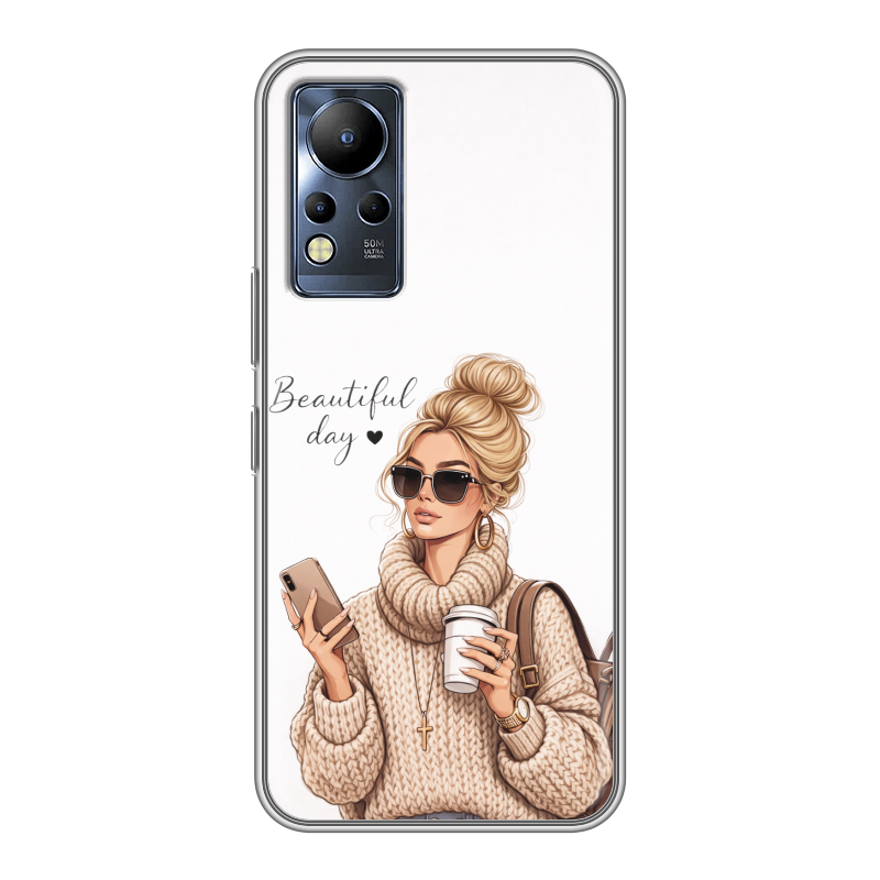Силиконовый чехол на Infinix Note 12 с принтом женский Силиконовый чехол на Infinix Note 12 с принтом женский
