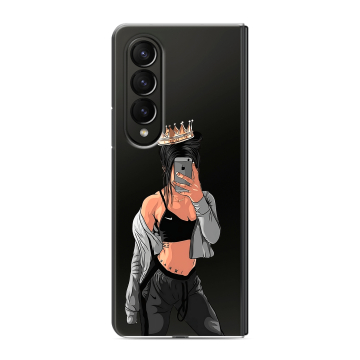 Пластиковый чехол на Samsung Galaxy Z Fold 4 с принтом Женские принты