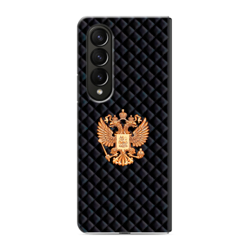 Пластиковый чехол на Samsung Galaxy Z Fold 4 с принтом Герб России принт Пластиковый чехол на Samsung Galaxy Z Fold 4 с принтом Герб России принт