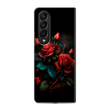 Пластиковый чехол на Samsung Galaxy Z Fold 4 с принтом Розы красные Пластиковый чехол на Samsung Galaxy Z Fold 4 с принтом Розы красные
