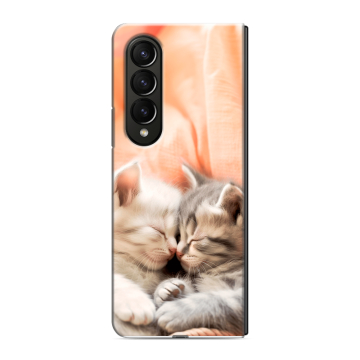 Пластиковый чехол на Samsung Galaxy Z Fold 4 с принтом Котята Пластиковый чехол на Samsung Galaxy Z Fold 4 с принтом Котята