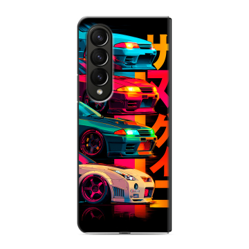 Пластиковый чехол на Samsung Galaxy Z Fold 4 с принтом Гоночные машины Пластиковый чехол на Samsung Galaxy Z Fold 4 с принтом Гоночные машины