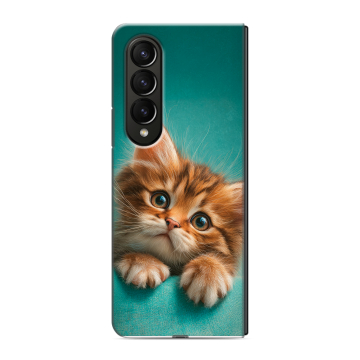 Пластиковый чехол на Samsung Galaxy Z Fold 4 с принтом котенок Пластиковый чехол на Samsung Galaxy Z Fold 4 с принтом котенок