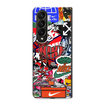 Пластиковый чехол на Samsung Galaxy Z Fold 4 с принтом Найк Nike яркий Пластиковый чехол на Samsung Galaxy Z Fold 4 с принтом Найк Nike яркий