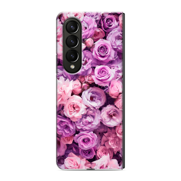 Пластиковый чехол на Samsung Galaxy Z Fold 4 с принтом лавандовые розы Пластиковый чехол на Samsung Galaxy Z Fold 4 с принтом лавандовые розы