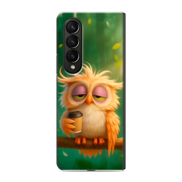 Пластиковый чехол на Samsung Galaxy Z Fold 4 с принтом сова Пластиковый чехол на Samsung Galaxy Z Fold 4 с принтом сова