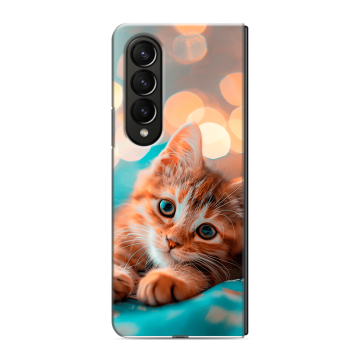 Пластиковый чехол на Samsung Galaxy Z Fold 4 с принтом котик Пластиковый чехол на Samsung Galaxy Z Fold 4 с принтом котик